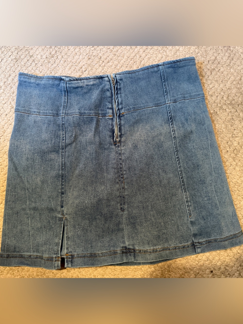 Lulus stretch paneled denim skirt - XL